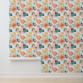 Frühlingsgeflüster Wasserfarben-Blumen Tapete