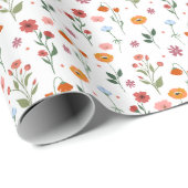 Frühlingsgeflüster: Wildblume Geschenkpapier (Rolleneckpunkt)