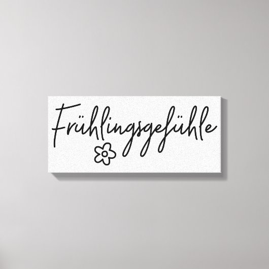 Frühlingsgefühle, deutsches Wort, Frühlingsgefühl Leinwanddruck (Vorderseite)