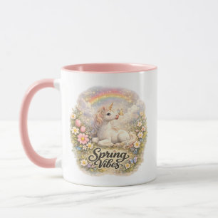 Frühlingsgefühle Einhorn Tasse Pastell Cottage f