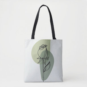 Frühlingsgefühle: Grüne Blaue Florale Rose Tasche