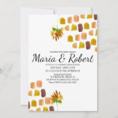 Frühlingsgelbe Farbe Florals farbenfrohe Ecke Einladung (Vorderseite)