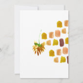 Frühlingsgelbe Farbe Florals farbenfrohe Ecke Einladung (Rückseite)