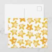 Frühlingsgelbe Narzisse Postkarte (Vorne/Hinten)