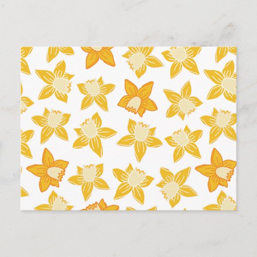 Frühlingsgelbe Narzisse Postkarte (Vorderseite)