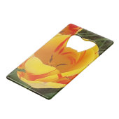 Frühlingsgelbe Tulips Flaschenöffner (Rückseite Schrägansicht)