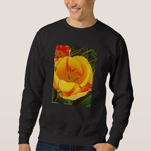Frühlingsgelbe Tulpen Sweatshirt (Vorderseite)