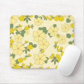 Frühlingsgelbes Blumenmuster Mousepad (Mit Mouse)