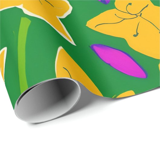 Frühlingsgerüste Geschenkpapier (Rolleneckpunkt)