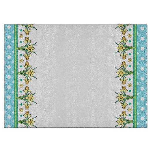 Frühlingsgerüste und Polka-Grenzschneider Schneidebrett (Vorderseite)