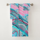 Frühlingsgewässer Abstrakt drucken Badhandtuch Set (Insitu)