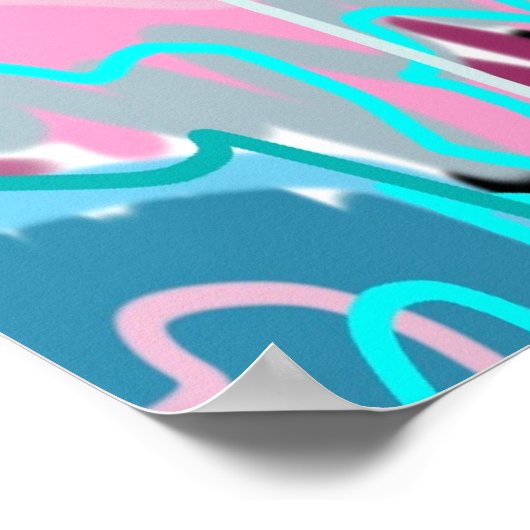 Frühlingsgewässer Abstrakte Kunst Poster (Ecke)