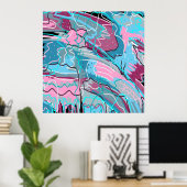 Frühlingsgewässer Abstrakte Kunst Poster (Heimbüro)