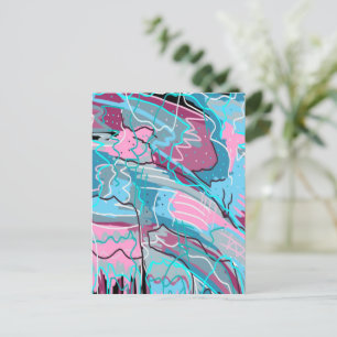 Frühlingsgewässer Abstrakte Kunst Postkarte
