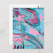 Frühlingsgewässer Abstrakte Kunst Postkarte (Vorne/Hinten)