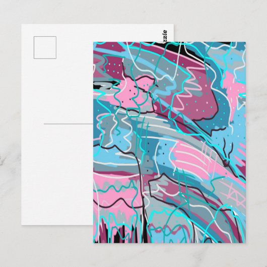 Frühlingsgewässer Abstrakte Kunst Postkarte (Vorne/Hinten)