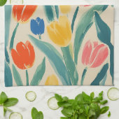Frühlingsglanz der Tulpen Geschirrtuch (Gefaltet)