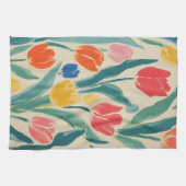 Frühlingsglanz der Tulpen Geschirrtuch (Horizontal)