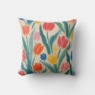 Frühlingsglanz der Tulpen Kissen