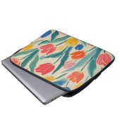 Frühlingsglanz der Tulpen Laptopschutzhülle (Vorne Knopf)
