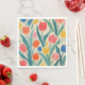 Frühlingsglanz der Tulpen Serviette (Beispiel)