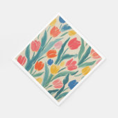 Frühlingsglanz der Tulpen Serviette (Ecke)