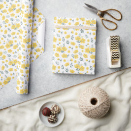 Frühlingsglanz: Gelbe Mohnblume Geschenkpapier