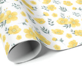 Frühlingsglanz: Gelbe Mohnblume Geschenkpapier (Rolleneckpunkt)