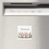 Frühlingsgnome auf einer Wiese Magnet (In Situ (Geschirrspüler))