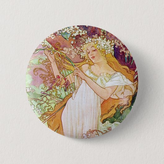 Frühlingsgöttin Button (Vorderseite)