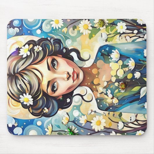 Frühlingsgöttin Mousepad (Vorne)