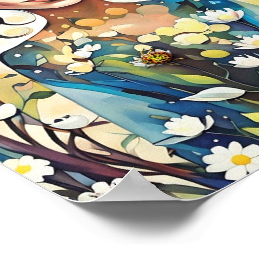 Frühlingsgöttin Poster (Ecke)