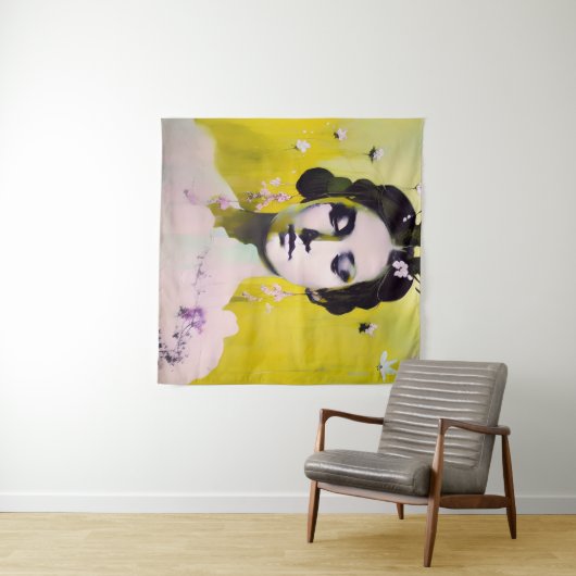 Frühlingsgöttin Yellows und Pinks Wandteppich (Beispiel (Horizontal))