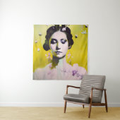 Frühlingsgöttin Yellows und Pinks Wandteppich (Beispiel)