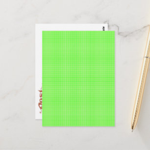 Frühlingsgras Farben des Frühlings-Karomusters Postkarte