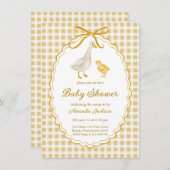 Frühlingsgras und Gosling Baby Dusche Einladung (Vorne/Hinten)