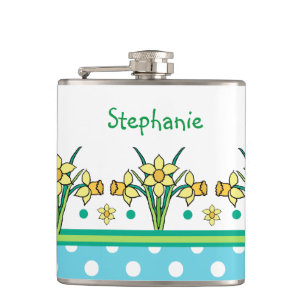 Frühlingsgrenz und Polka Dots Hip Flask Flachmann