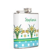 Frühlingsgrenz und Polka Dots Hip Flask Flachmann (Rechts)
