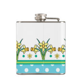 Frühlingsgrenz und Polka Dots Hip Flask Flachmann (Rückseite)