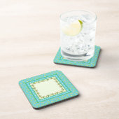 Frühlingsgrenze, Polka Dots Square Untersetzer (Rechte Seite)