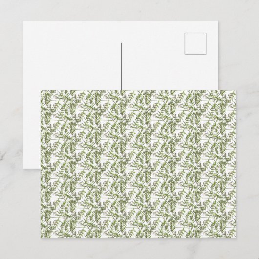 Frühlingsgrün feiertagspostkarte (Vorne/Hinten)