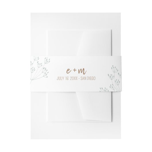 Frühlingsgrün-Hochzeit Einladungsbanderole (Vorderseite Beispiel)