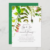 Frühlingsgrün im Wasser Sip and See Einladung (Vorne/Hinten)