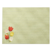 Frühlingsgrün mit Tulpen Notizblock (Vorderseite)
