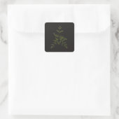 Frühlingsgrün quadratischer aufkleber (Tasche)