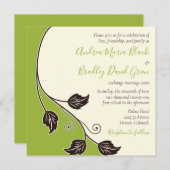 Frühlingsgrün und Elfenbeinweine Einladung zur Hoc (Vorne/Hinten)