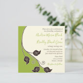 Frühlingsgrün und Elfenbeinweine Einladung zur Hoc (Stehend Vorderseite)