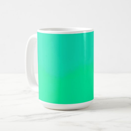 Frühlingsgrün-Verlauf Kaffeetasse (Vorderseite Links)