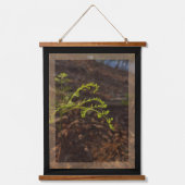 Frühlingsgrün wandteppich mit holzrahmen (Vorderseite)