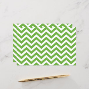 Frühlingsgrün-weißes Chevron-Karton für Hochzeiten